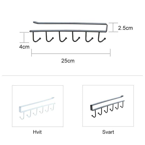 HOOKS - SET 4 STAFFE ORGANIZZATRICI SOTTOPENSILE