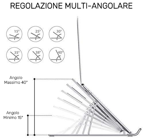 AIRFLO - Supporto per Pc e Tablet Regolabile