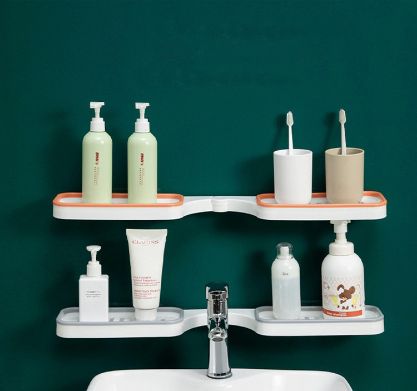 DOUBLE SHELF - DOPPIA MENSOLA DA BAGNO (SENZA FORI)