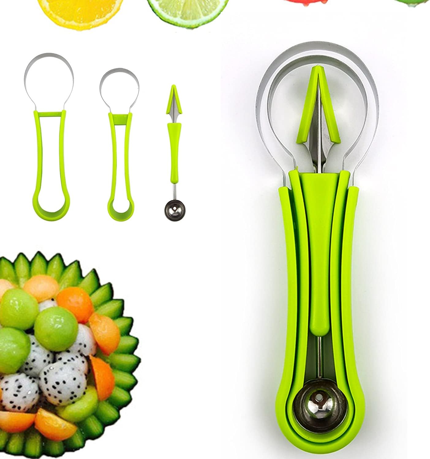 BERRYSPOON - Tagliafrutta 4 in 1 Multifunzionale