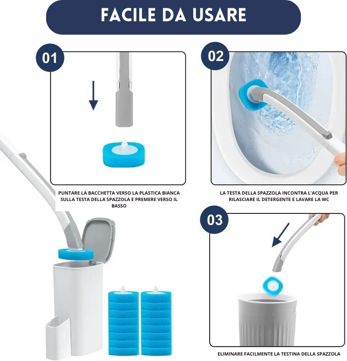 CLEANFLUSH - KIT Detergente per WC innovativo