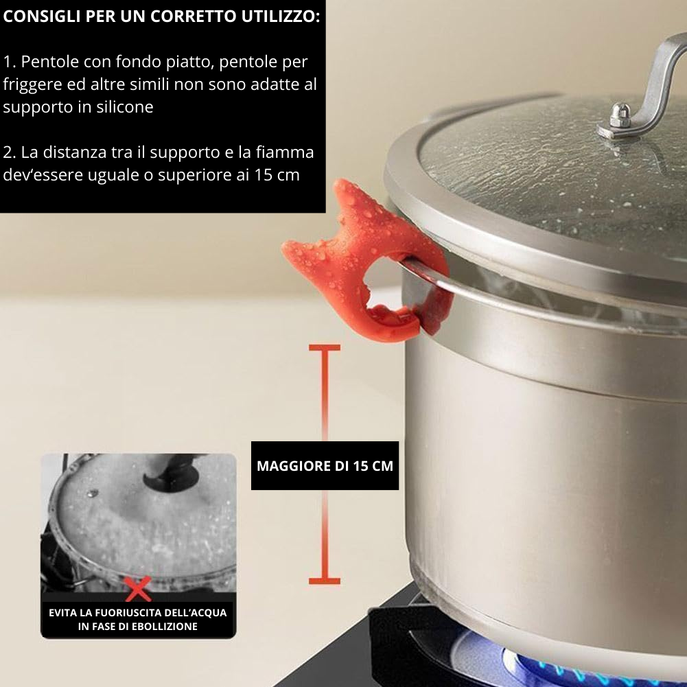 DEVILSPOT - Supporto per coperchi di padelle e pentole ed utensili di cucina