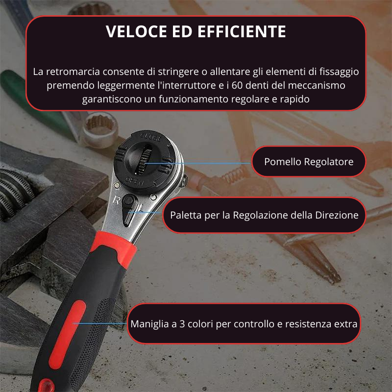 FLEXGRIP - Chiave a cricchetto regolabile