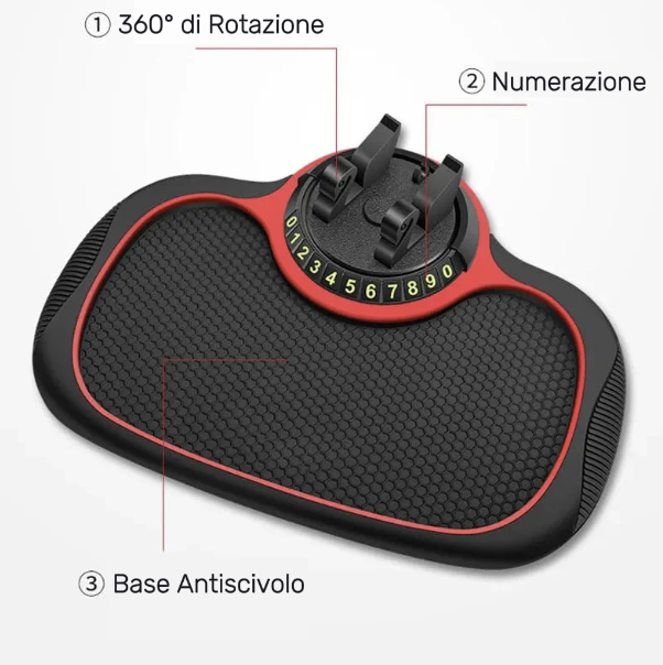 GRIP&GO - Tappetino Organizer Antiscivolo per Auto