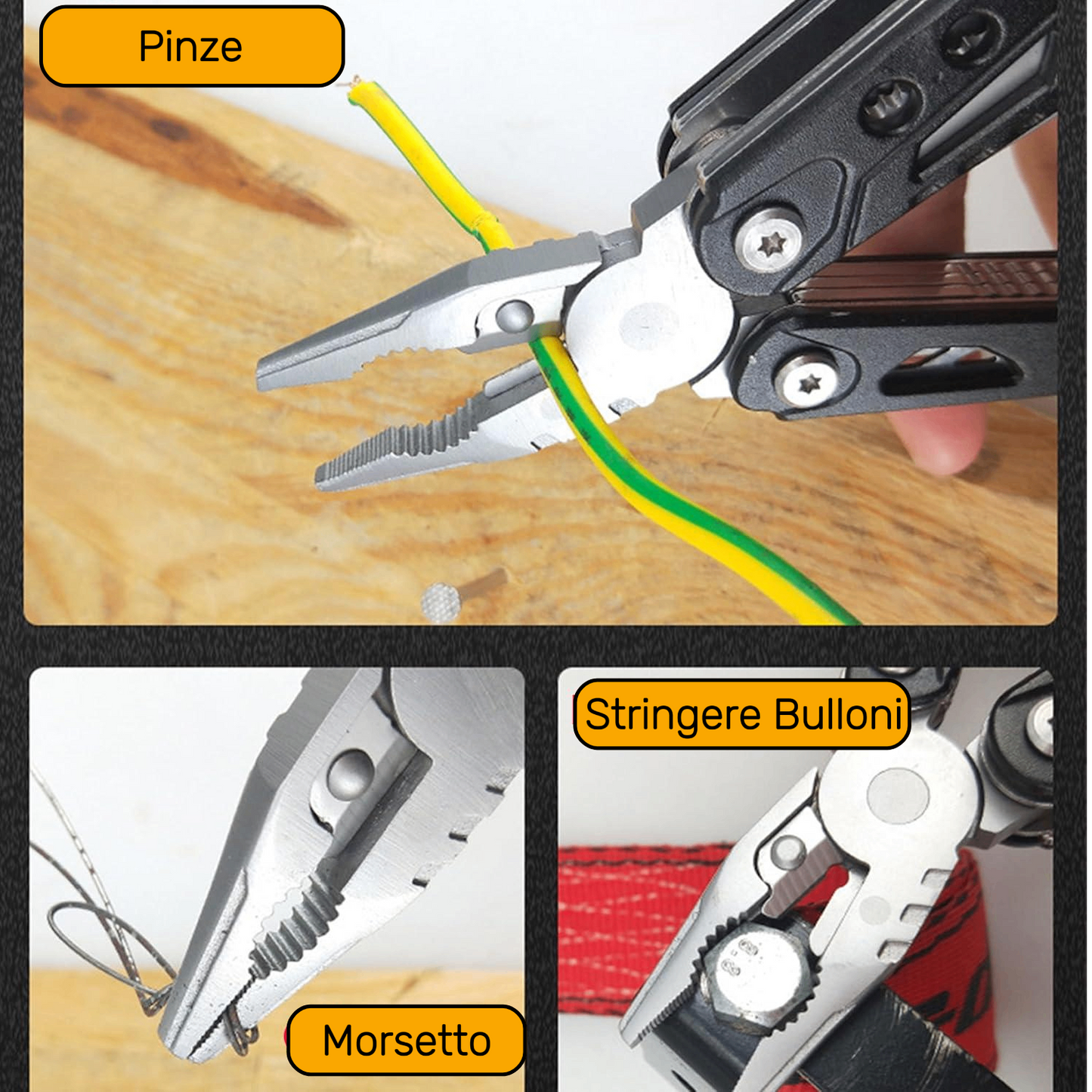 KINGTOOL - Strumento Multiuso 12 in 1