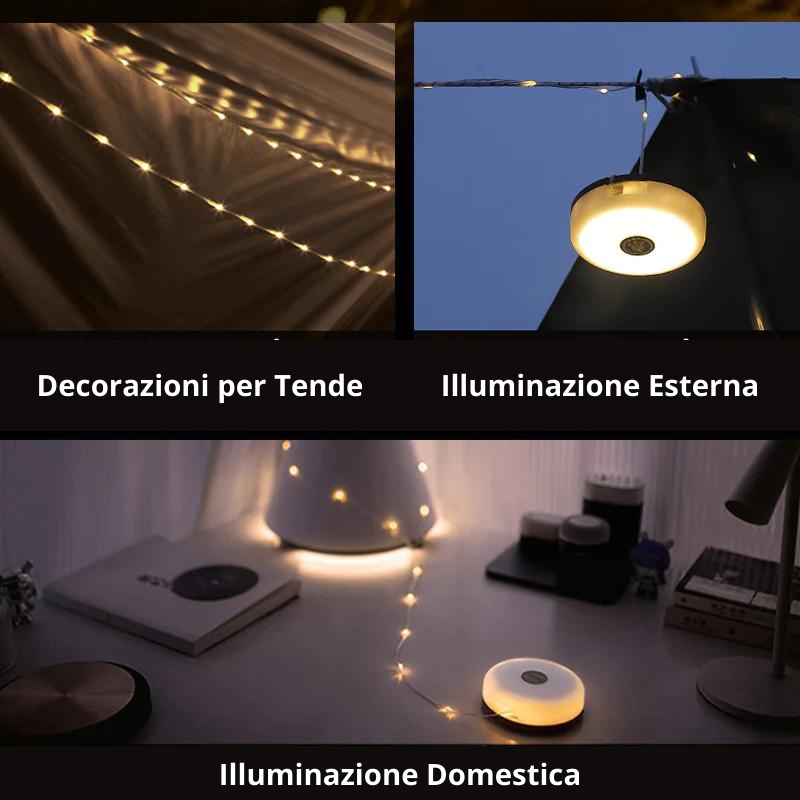 LUMINAUREA - Catena luminosa pratica e impermeabile per esterni