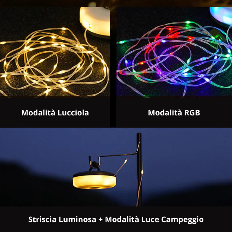 LUMINAUREA - Catena luminosa pratica e impermeabile per esterni