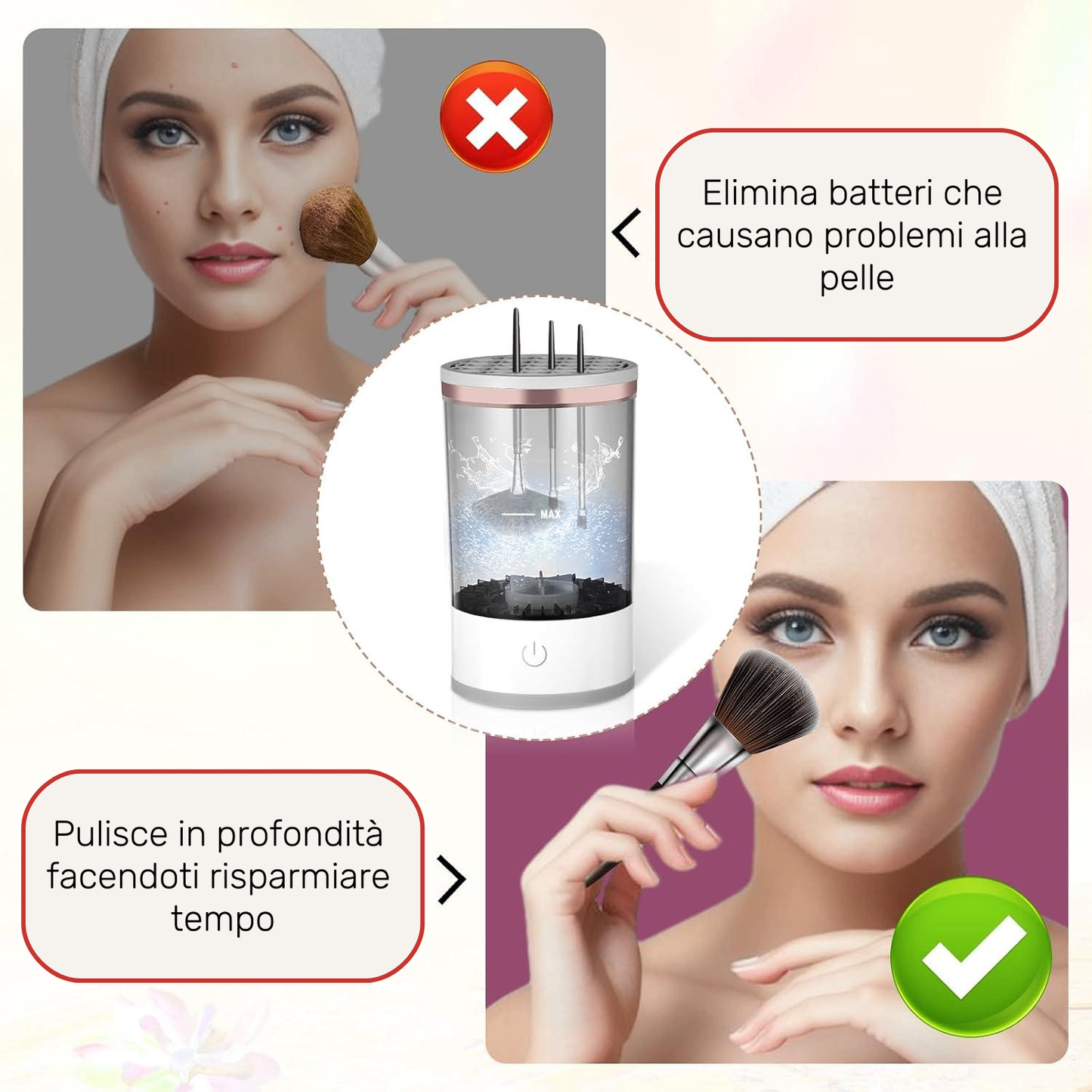 MAKEUPMATE - Pulitore di Accessori per Trucco Automatico