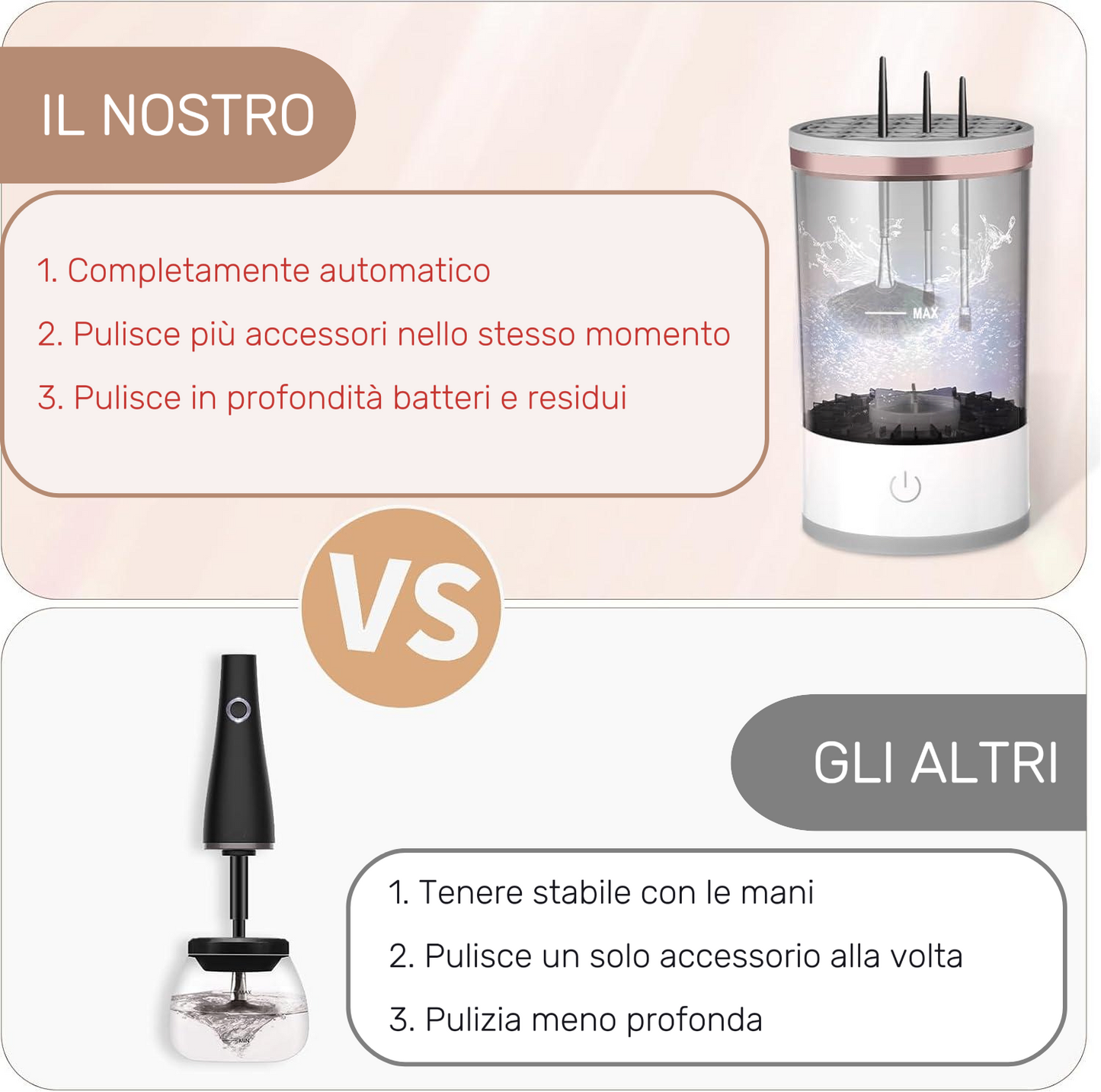 MAKEUPMATE - Pulitore di Accessori per Trucco Automatico