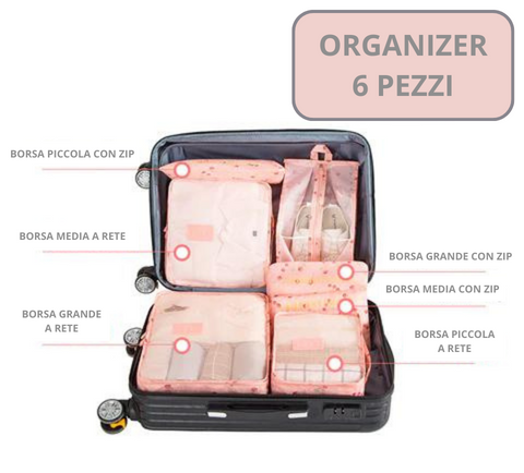 SMARTY - Organizer per bagagli da 6 pezzi