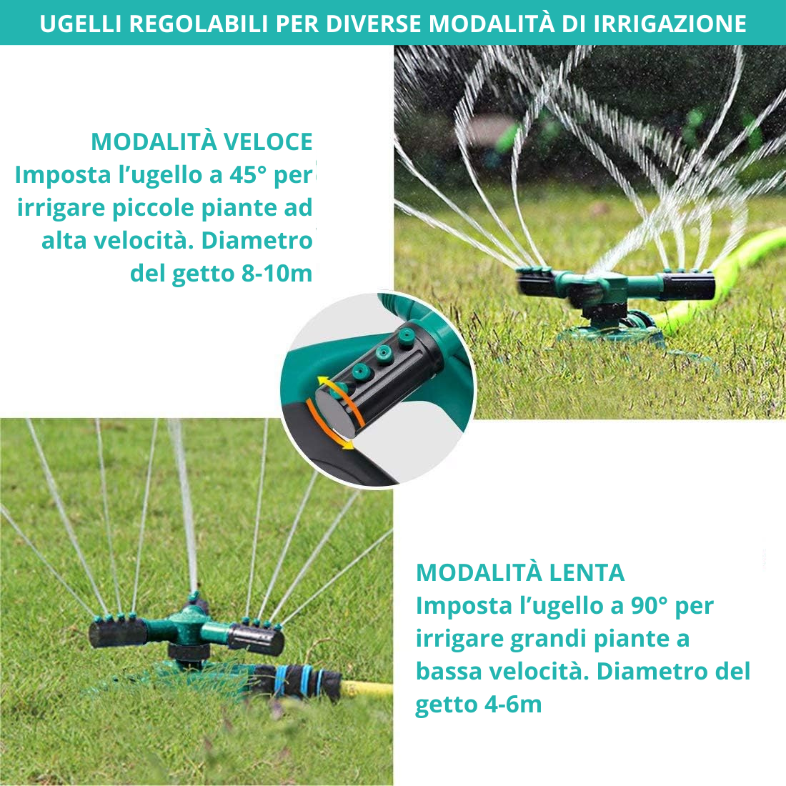 ROLLINGFLUSH - Irrigatore per prato da giardino