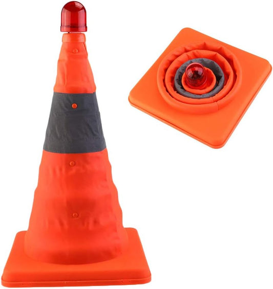 SAFETYCONE - Cono Riflettente Pieghevole con Luci LED