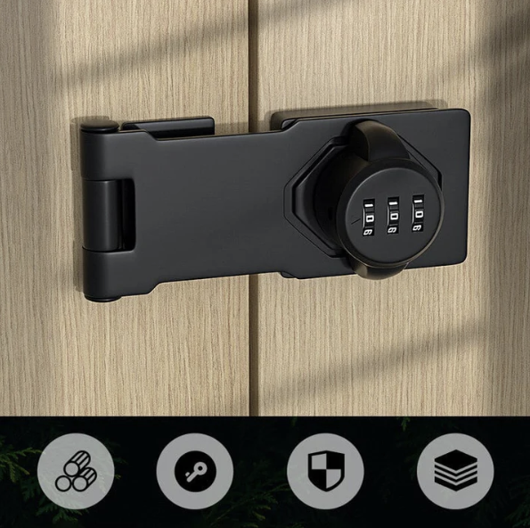 SMARTLOCK - 6 Viti e Lucchetto con Password per Porte ed Armadi