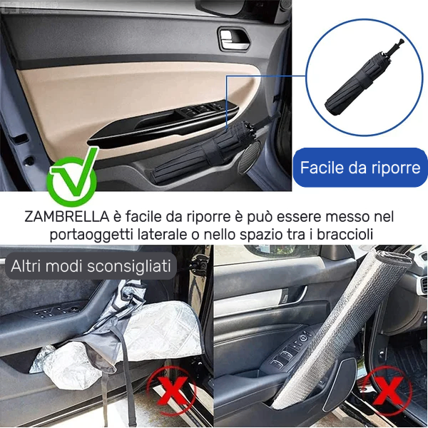 ZAMBRELLA - Ombrello Universale Parasole per Auto