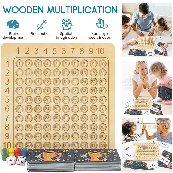 WoodMultiply - Gioco da Tavolo Montessori di Moltiplicazione